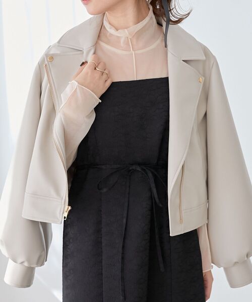 MAJESTIC LEGON（マジェスティックレゴン）の「サイドスリットキャミワンピ（ワンピース・レディース・ブラック/アイボリー/ホワイト系その他2・MEDIUM）」の17枚目の写真