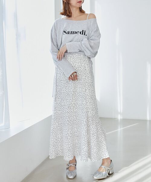 MAJESTIC LEGON（マジェスティックレゴン）の「サイドスリットキャミワンピ（ワンピース・レディース・ブラック/アイボリー/ホワイト系その他2・MEDIUM）」の18枚目の写真