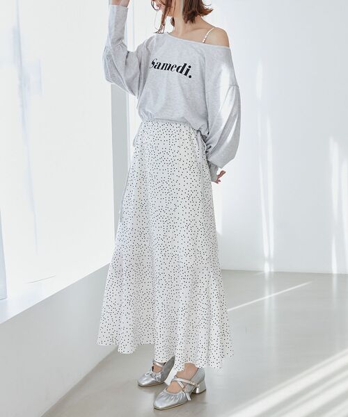 MAJESTIC LEGON（マジェスティックレゴン）の「サイドスリットキャミワンピ（ワンピース・レディース・ブラック/アイボリー/ホワイト系その他2・MEDIUM）」の19枚目の写真