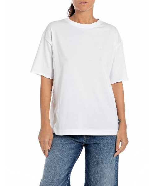 REPLAY(リプレイ)の「FAKE NEWSプリントジャージーTシャツ(Tシャツ/カットソー・レディース・ブラック/ホワイト・SMALL/MEDIUM/X-SMALL)」の3枚目の写真