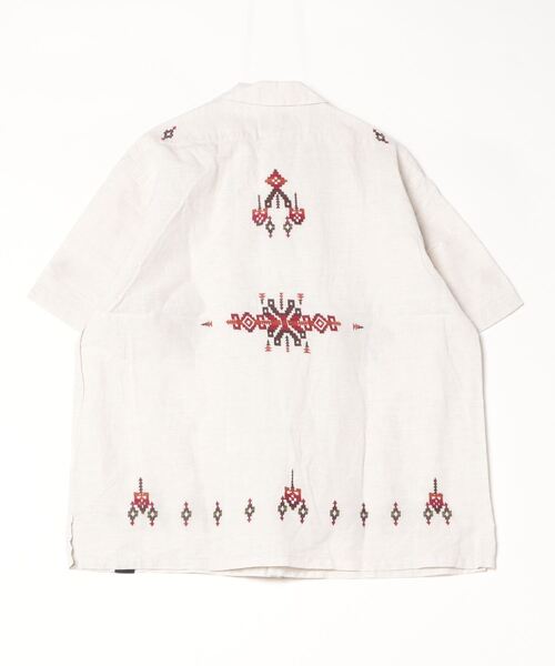 PENDLETON（ペンドルトン）の「PENDLTON/ペンドルトン　オープンカラー ショートスリーブシャツ　EMB OPEN COLLAR SHORTSLEEVE SHIRT（シャツ/ブラウス・メンズ・チャコールグレー/アイボリー・M/L）」の3枚目の写真