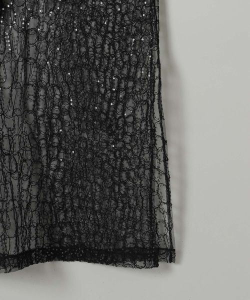 JEANASIS（ジーナシス）の「シシュウスパンコールキャミワンピース/105285（ワンピース・レディース・オフホワイト/ブラック/ライトグレー・FREE）」の8枚目の写真