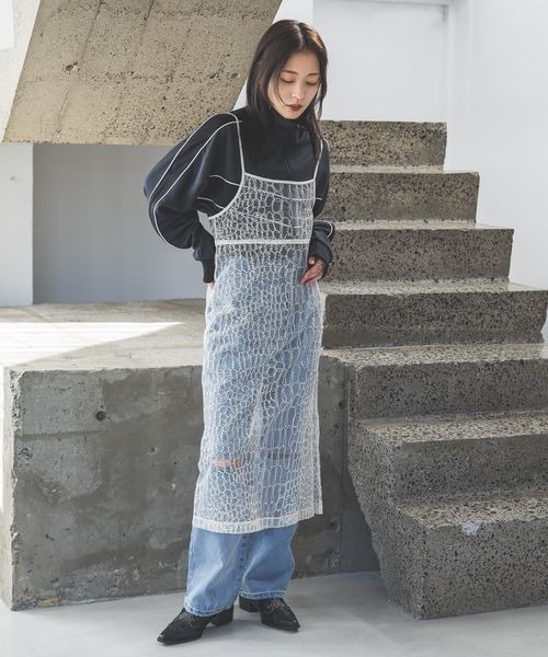 CHICWISH(シックウィッシュ)｜スパンコール刺繍キャミワンピース JEANASIS（ジーナシス）の「シシュウスパンコールキャミ