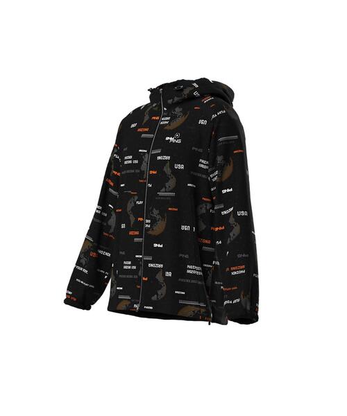 【グレー】EARTHプリント 撥水フーディーブルゾン <PERFORMANCE> (MENS) PING（ピン）の「【PING APPAREL】EARTHプリント 撥水フーディー