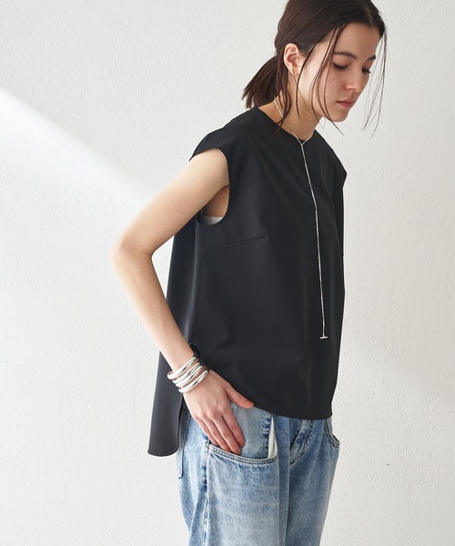 Whim Gazette（ウィムガゼット）の「ノースリーブブラウス（シャツ/ブラウス・レディース・ピンク/ブラック・FREE）」の17枚目の写真