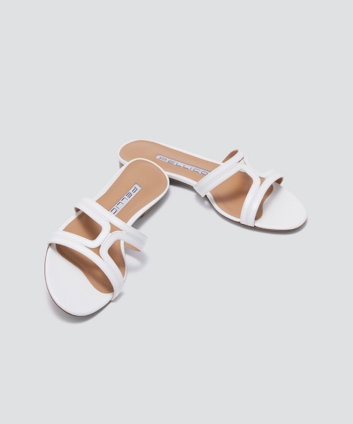 【美品】✨PELLICO ペリーコサンダル ホワイト＆ブラック 白　36.5 Luxurious Flat Sandals | PELLICO｜ペリーコ