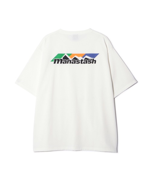MANASTASH(マナスタッシュ)の「MANASTASH/マナスタッシュ/RE:POLY TEE SCHEME LOGO/リポリTシャツ スキームロゴ(Tシャツ/カットソー・メンズ・ホワイト/ブラック/オレンジ・M/L/XL/S)」の1枚目の写真