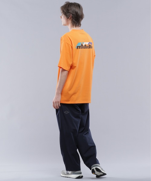 MANASTASH(マナスタッシュ)の「MANASTASH/マナスタッシュ/RE:POLY TEE SCHEME LOGO/リポリTシャツ スキームロゴ(Tシャツ/カットソー・メンズ・ホワイト/ブラック/オレンジ・M/L/XL/S)」の5枚目の写真