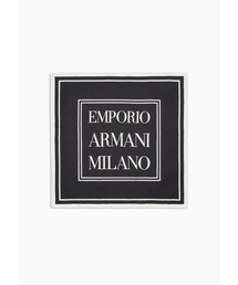 EMPORIO ARMANI | 【エンポリオ アルマーニ】スカーフ ピュアシルク Emporio Armani Milanoプリント(バンダナ/スカーフ)