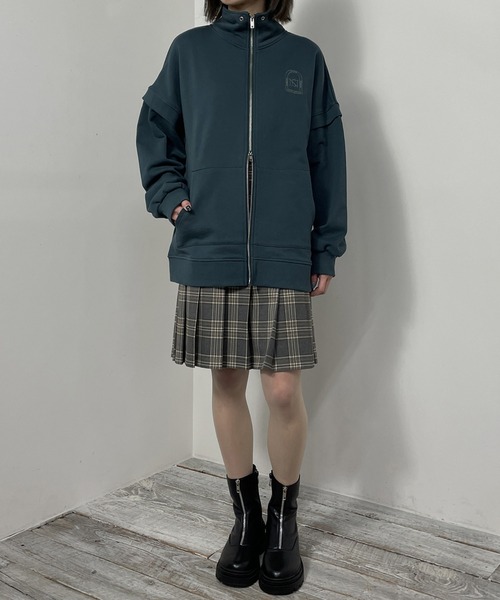 正品 Nice club ジップアップ クルー スウェット シャツ セール】スタンドカラージップアップスウェット（スウェット