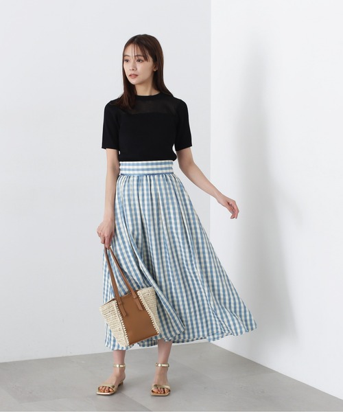 N.（N. Natural Beauty Basic）（エヌエヌナチュラルビューティーベーシック）の「◆パネル編地キリカエニット（ニット/セーター・レディース・ブラック/ブルー/クリーム・MEDIUM）」の19枚目の写真