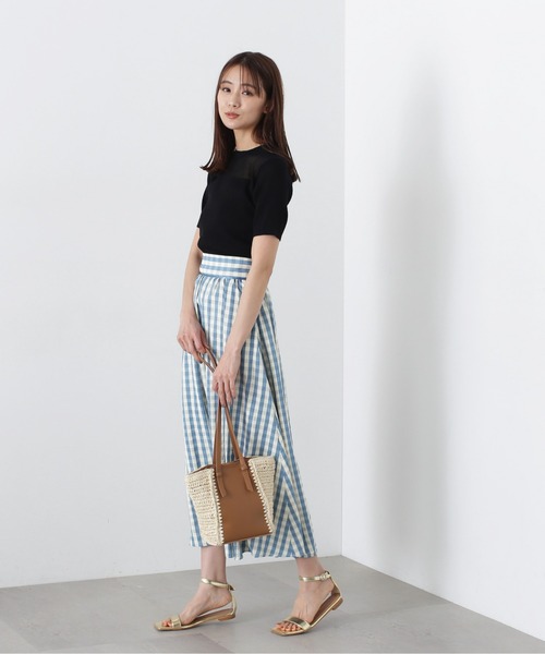 N.（N. Natural Beauty Basic）（エヌエヌナチュラルビューティーベーシック）の「◆パネル編地キリカエニット（ニット/セーター・レディース・ブラック/ブルー/クリーム・MEDIUM）」の20枚目の写真