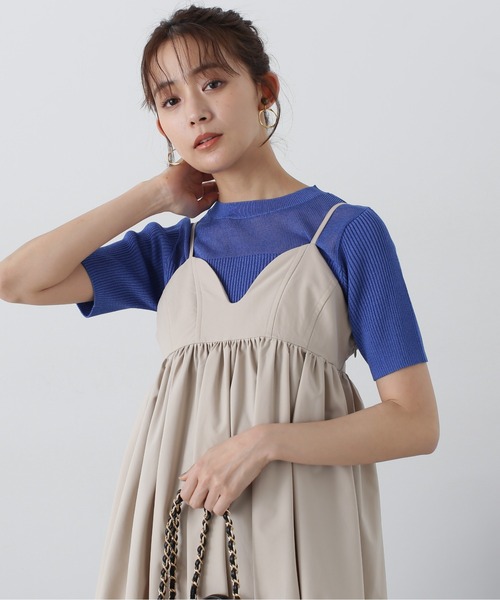 N.（N. Natural Beauty Basic）（エヌエヌナチュラルビューティーベーシック）の「◆パネル編地キリカエニット（ニット/セーター・レディース・ブラック/ブルー/クリーム・MEDIUM）」の17枚目の写真