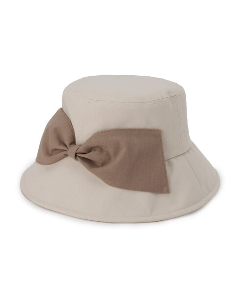 grove（グローブ）の「◆リボン付きバケットハット【UVカット・サイズ調整】（ハット・レディース・ブラック系4/アイボリー系4/ブラック/ベージュ系その他7・00）」の4枚目の写真