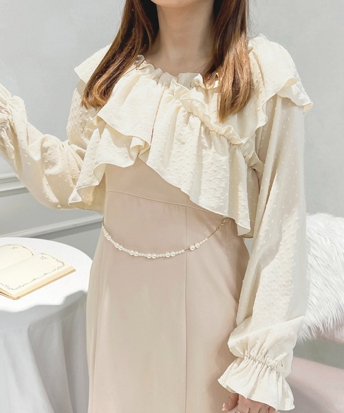 apres jour(アプレジュール)の「フリルクロスブラウス【ZOZOTOWN限定アイテム】(シャツ/ブラウス・レディース・オフホワイト/レッド系その他/アイボリー/ブラック系その他・フリー/X-LARGE)」の16枚目の写真