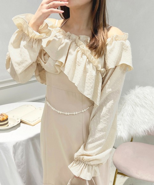 apres jour(アプレジュール)の「フリルクロスブラウス【ZOZOTOWN限定アイテム】(シャツ/ブラウス・レディース・オフホワイト/レッド系その他/アイボリー/ブラック系その他・フリー/X-LARGE)」の19枚目の写真