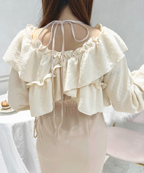 apres jour(アプレジュール)の「フリルクロスブラウス【ZOZOTOWN限定アイテム】(シャツ/ブラウス・レディース・オフホワイト/レッド系その他/アイボリー/ブラック系その他・フリー/X-LARGE)」の21枚目の写真