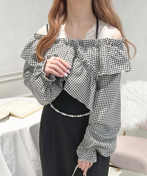 セール】フリルクロスブラウス【ZOZOTOWN限定アイテム】（シャツ