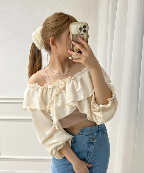 セール】フリルクロスブラウス【ZOZOTOWN限定アイテム】（シャツ