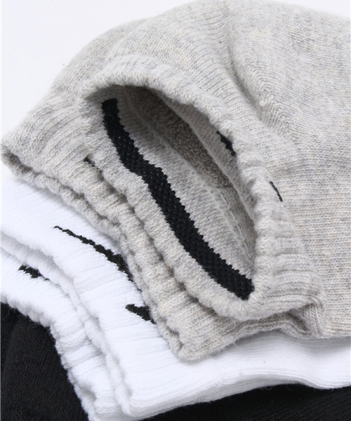 NIKE SPORTSWEAR（ナイキスポーツウェアー）の「ユニセックス 3足1組 ナイキ ソックス NIKE 3P COTTON CUSHION LOW SOCKS MOIST MNG SX4701（ソックス/靴下・レディース・ホワイト/マルチ/ブラック・27cm/24cm）」の5枚目の写真