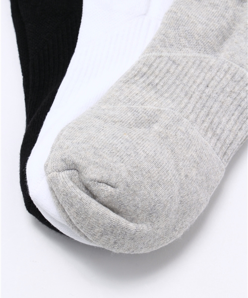 NIKE SPORTSWEAR（ナイキスポーツウェアー）の「ユニセックス 3足1組 ナイキ ソックス NIKE 3P COTTON CUSHION LOW SOCKS MOIST MNG SX4701（ソックス/靴下・レディース・ホワイト/マルチ/ブラック・27cm/24cm）」の6枚目の写真