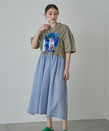 ROSE BUD】ローズバット プリントパッチワーク グラフィック