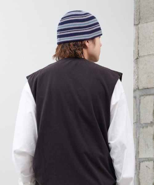 WHIMSIC(ウィムジック)の「【UNISEX】ニットメトロハット(ニットキャップ/ビーニー・メンズ・ブラック/ホワイト/ネイビー・FREE)」の13枚目の写真