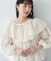 earth music&ecology（アースミュージックアンドエコロジー）の「マルチwayカラーメッシュブラウス（シャツ/ブラウス）」