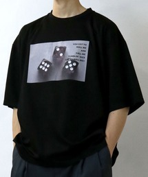 graphic arts double knit T-shirt/接触冷感 グラフィックアート ダンボールニット クルーネック半袖Tシャツ