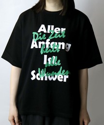 graphic arts double knit T-shirt/接触冷感 グラフィックアート ダンボールニット クルーネック半袖Tシャツ