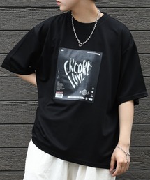 graphic arts double knit T-shirt/接触冷感 グラフィックアート ダンボールニット クルーネック半袖Tシャツ