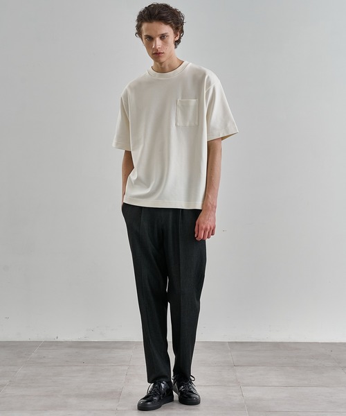 UNITED TOKYO（ユナイテッドトウキョウ）の「アウトラスト ポケットTシャツ　温度調整素材｜NASA開発（Tシャツ/カットソー・メンズ・ブラック/ホワイト/ライトブルーグレー/ダークグレー・1/2/3）」の21枚目の写真