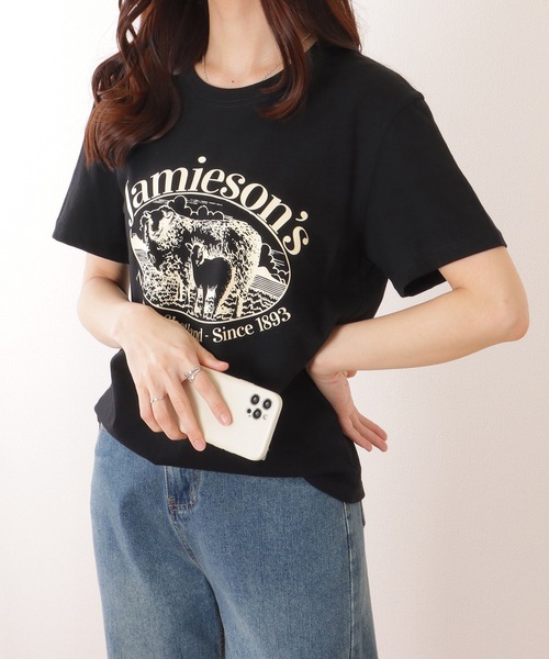 Lace Ladies(レースレディース)の「ビッグシルエット クルーネック 半袖 プリント プルオーバー(Tシャツ/カットソー・レディース・グレー/ブラック/ホワイト/ワインレッド・M/XL)」の6枚目の写真