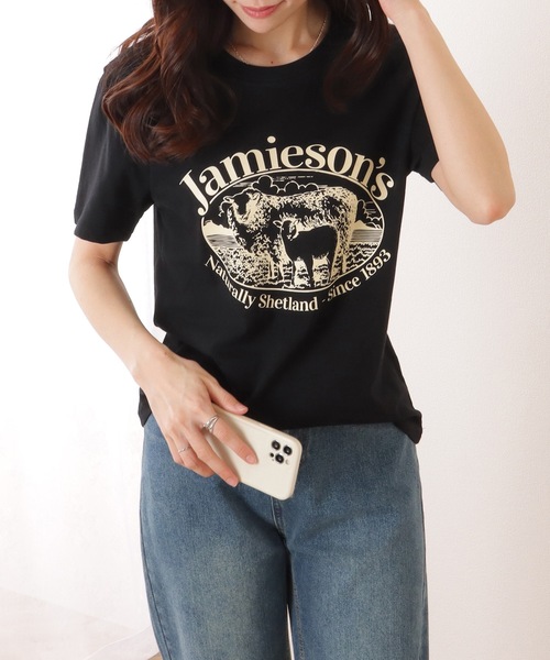 Lace Ladies(レースレディース)の「ビッグシルエット クルーネック 半袖 プリント プルオーバー(Tシャツ/カットソー・レディース・グレー/ブラック/ホワイト/ワインレッド・M/XL)」の9枚目の写真