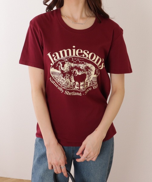 Lace Ladies(レースレディース)の「ビッグシルエット クルーネック 半袖 プリント プルオーバー(Tシャツ/カットソー・レディース・グレー/ブラック/ホワイト/ワインレッド・M/XL)」の13枚目の写真