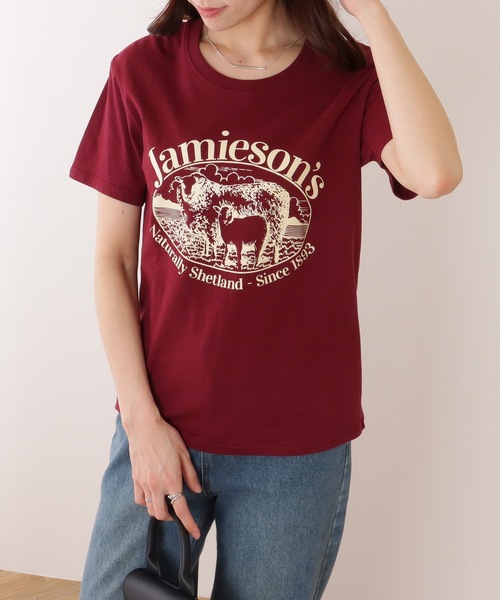 Lace Ladies(レースレディース)の「ビッグシルエット クルーネック 半袖 プリント プルオーバー(Tシャツ/カットソー・レディース・グレー/ブラック/ホワイト/ワインレッド・M/XL)」の14枚目の写真