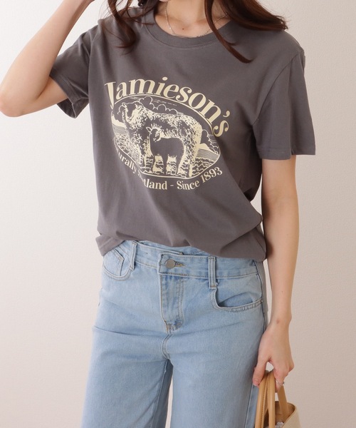 Lace Ladies(レースレディース)の「ビッグシルエット クルーネック 半袖 プリント プルオーバー(Tシャツ/カットソー・レディース・グレー/ブラック/ホワイト/ワインレッド・M/XL)」の16枚目の写真