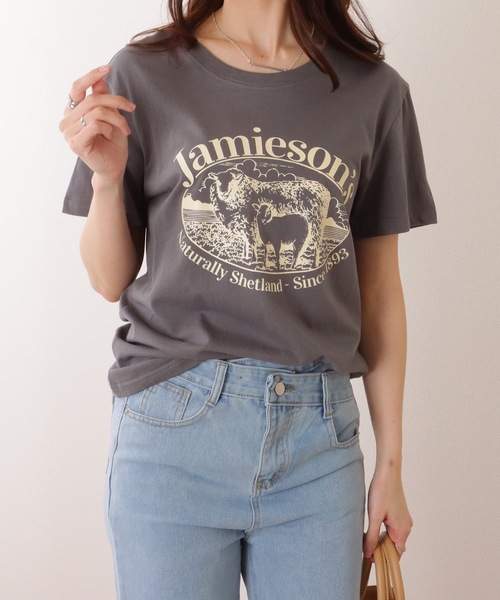 Lace Ladies(レースレディース)の「ビッグシルエット クルーネック 半袖 プリント プルオーバー(Tシャツ/カットソー・レディース・グレー/ブラック/ホワイト/ワインレッド・M/XL)」の18枚目の写真