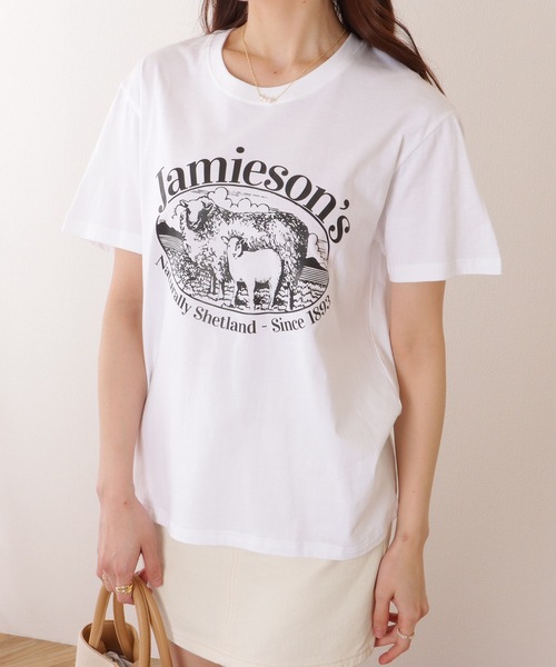 Lace Ladies(レースレディース)の「ビッグシルエット クルーネック 半袖 プリント プルオーバー(Tシャツ/カットソー・レディース・グレー/ブラック/ホワイト/ワインレッド・M/XL)」の20枚目の写真
