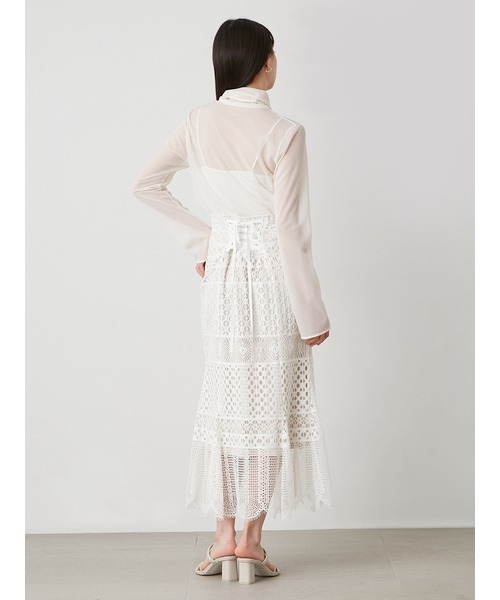 SNIDEL（スナイデル）の「トリコットシアーボウタイプルオーバー（Tシャツ/カットソー・レディース・ベージュ/ミント/アイボリー・FREE）」の11枚目の写真