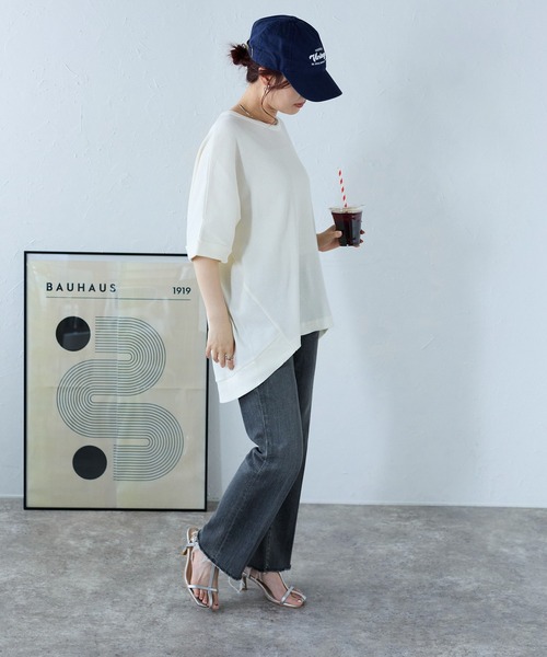 Fizz(フィズ)の「【Fizz/フィズ】 ワッフルドルマンプルオーバー(Tシャツ/カットソー・レディース・ブルー/ブラック/ホワイト・M)」の9枚目の写真