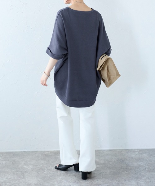 Fizz(フィズ)の「【Fizz/フィズ】 ワッフルドルマンプルオーバー(Tシャツ/カットソー・レディース・ブルー/ブラック/ホワイト・M)」の15枚目の写真
