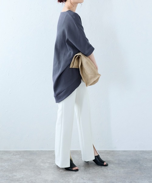Fizz(フィズ)の「【Fizz/フィズ】 ワッフルドルマンプルオーバー(Tシャツ/カットソー・レディース・ブルー/ブラック/ホワイト・M)」の17枚目の写真