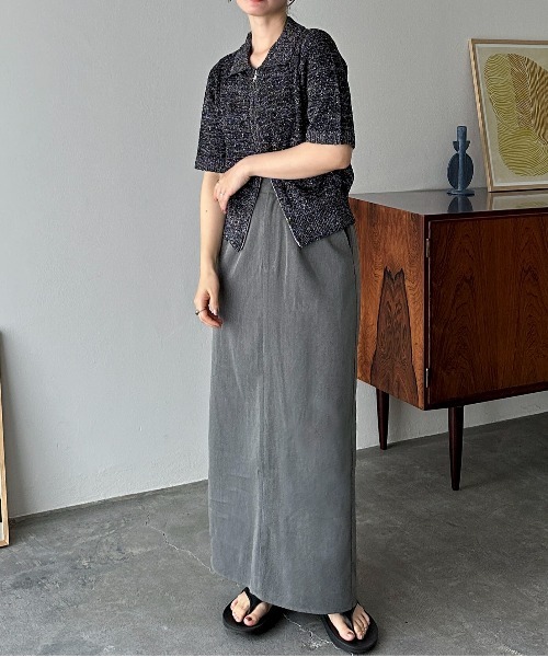 feepur(フェピュール)の「スラックスロングスカート(スカート・レディース・ブラック/グレー・SMALL/MEDIUM)」の14枚目の写真