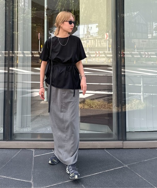 feepur(フェピュール)の「スラックスロングスカート(スカート・レディース・ブラック/グレー・SMALL/MEDIUM)」の5枚目の写真