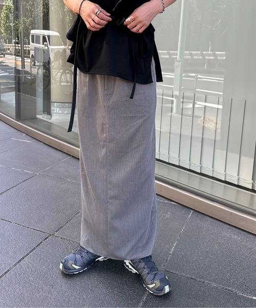 feepur(フェピュール)の「スラックスロングスカート(スカート・レディース・ブラック/グレー・SMALL/MEDIUM)」の10枚目の写真