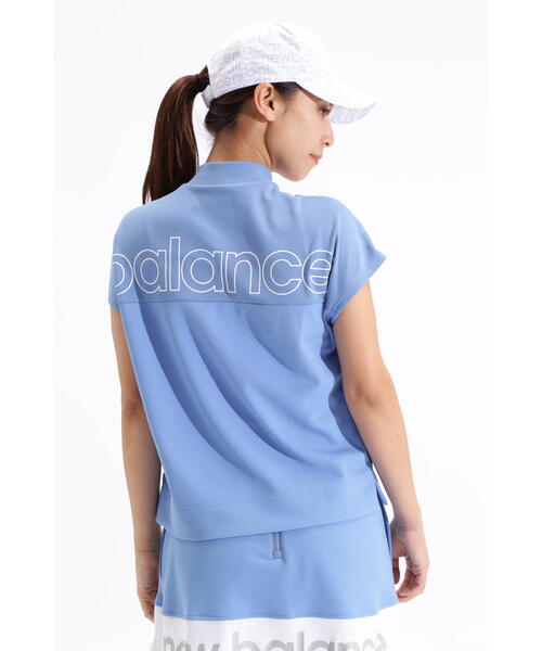 New Balance Golf(ニューバランスゴルフ)の「【new balance golf】フレンチスリーブ モックネック プルオーバー (WOMENS SPORT)(Tシャツ/カットソー・レディース・ブルー系その他2/ブラック/ホワイト・MEDIUM/SMALL/LARGE)」の3枚目の写真