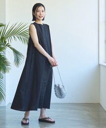 コットンリネンフレアワンピース