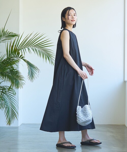 coen（コーエン）の「コットンリネンフレアワンピース（ワンピース・レディース・オレンジ系その他/ブラック/ネイビー・M/L）」の15枚目の写真