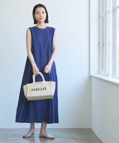 coen（コーエン）の「コットンリネンフレアワンピース（ワンピース・レディース・オレンジ系その他/ブラック/ネイビー・M/L）」の21枚目の写真